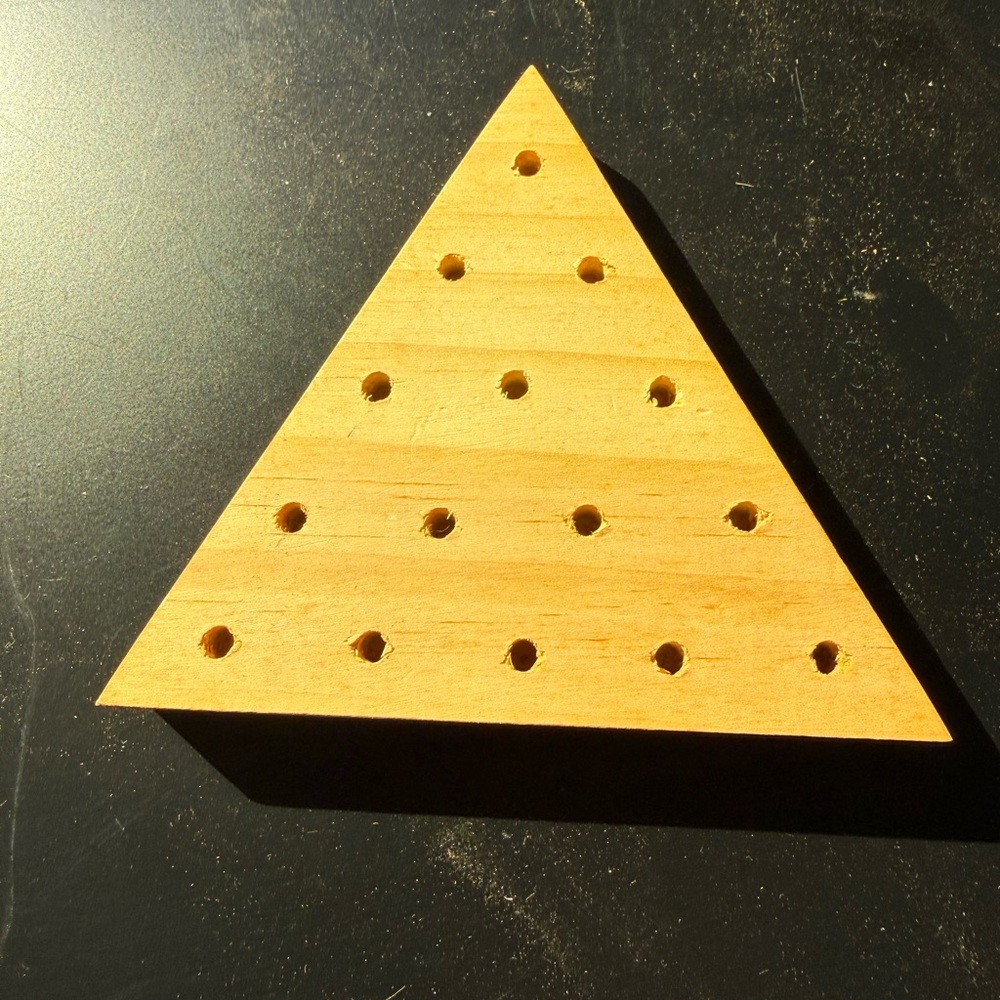 Handmade wooden Wooden Triangle Peg Board
